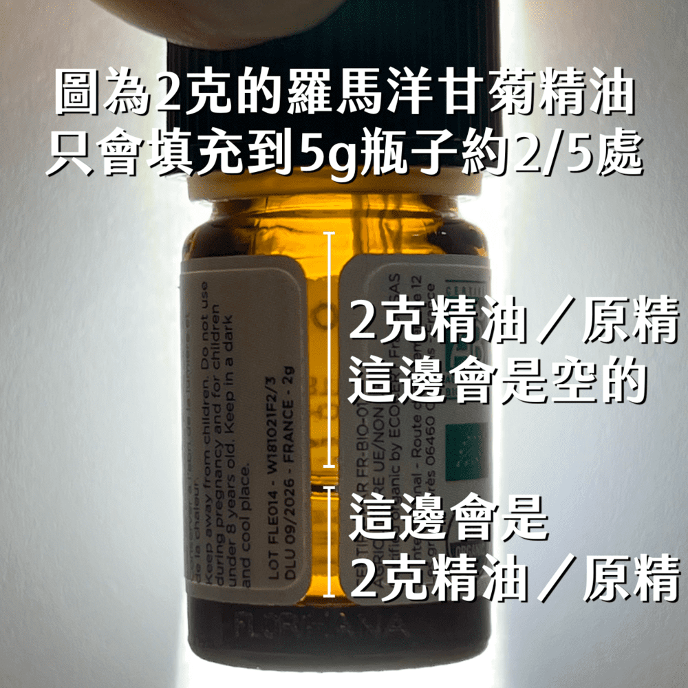 Florihana芳療家 精油填充 2g精油 精油沒裝滿 精油空瓶