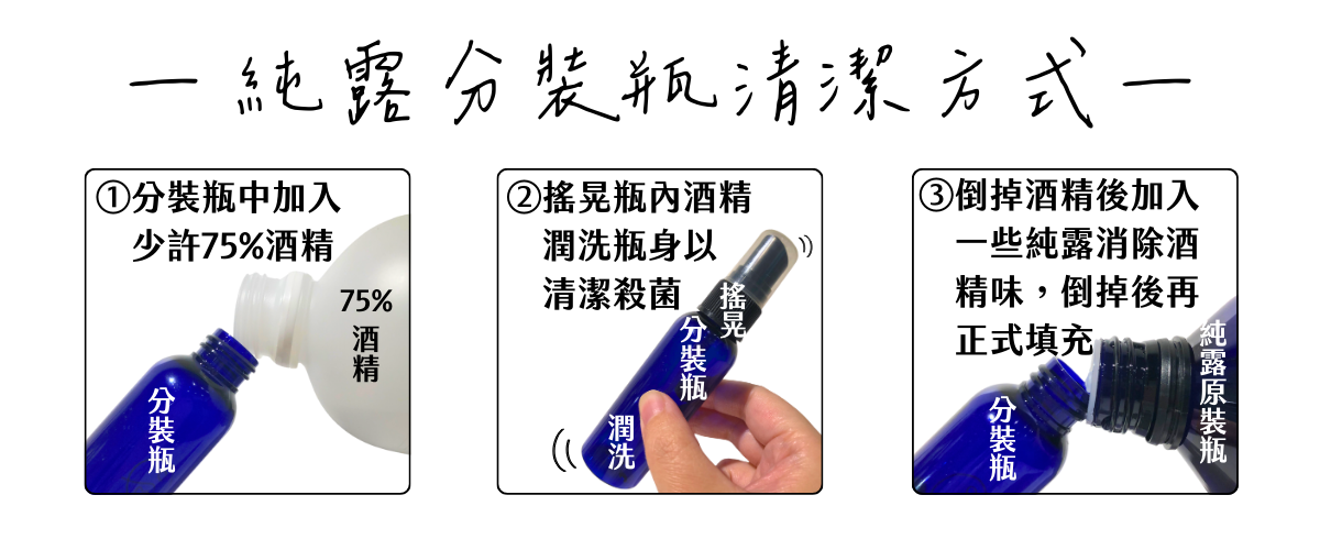 Florihana芳療家 純露分裝瓶 清潔方式 噴瓶清潔
