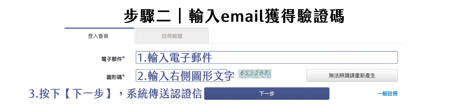 Florihana芳療家 會員帳號疑難排解 舊會員啟用帳號說明 輸入email取得認證碼